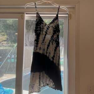 Ocean Drive Indigo Tie Dye Crochet Bodice Mini Dress